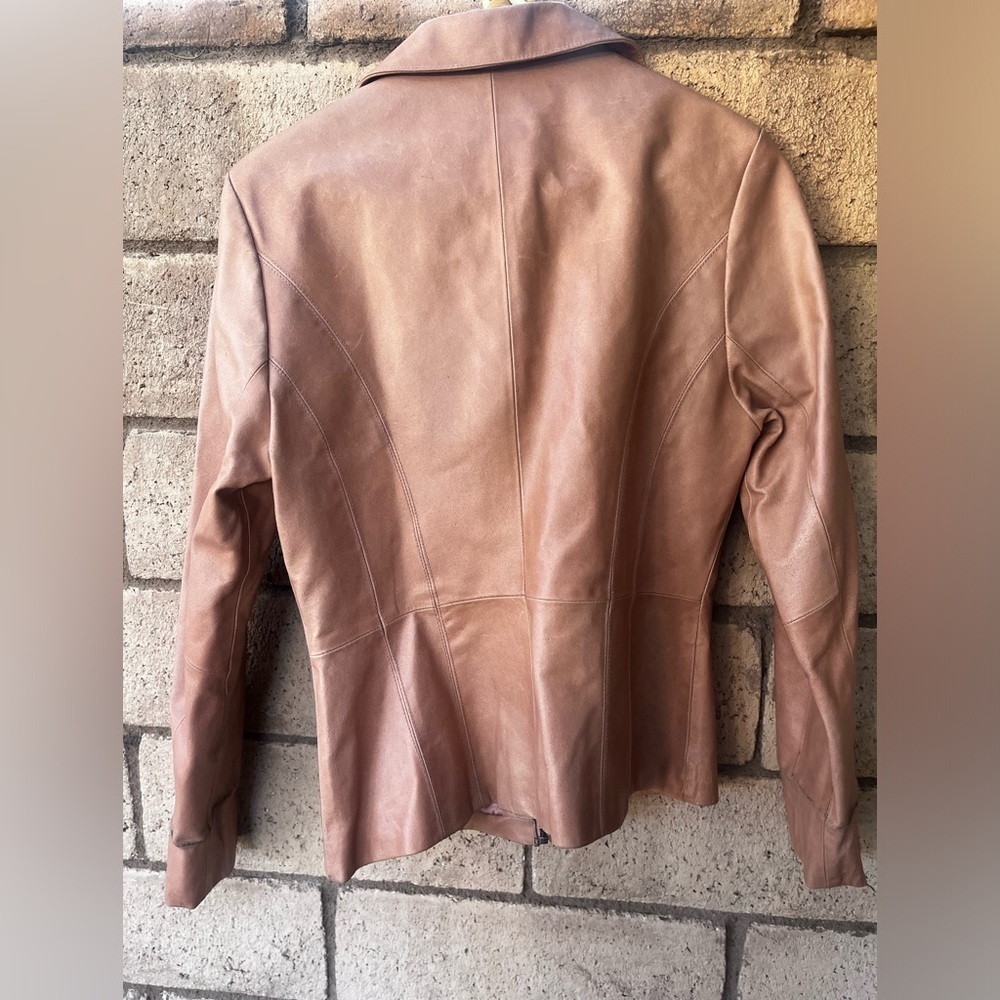 Wilson Leather Maxima Soft Pink Leather Jacket Sz S Women - Picture 4 of 10